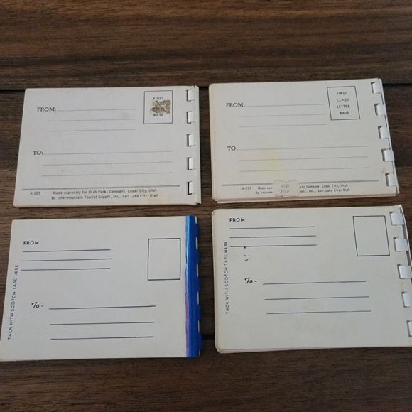 Set of 4 Plastichrome Album Prints  VINTAGE - Picture 2 of 2